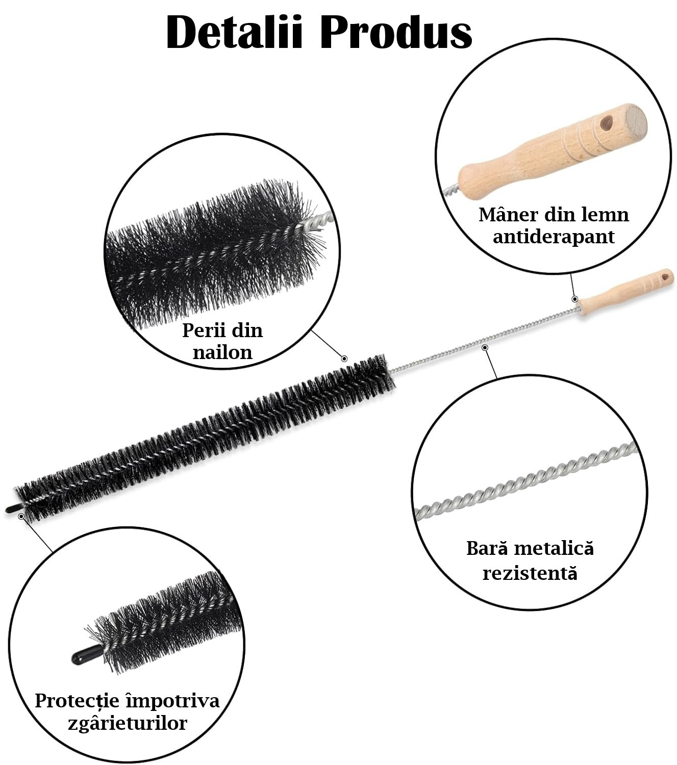 Perie flexibilă pentru calorifer și locuri greu accesibile